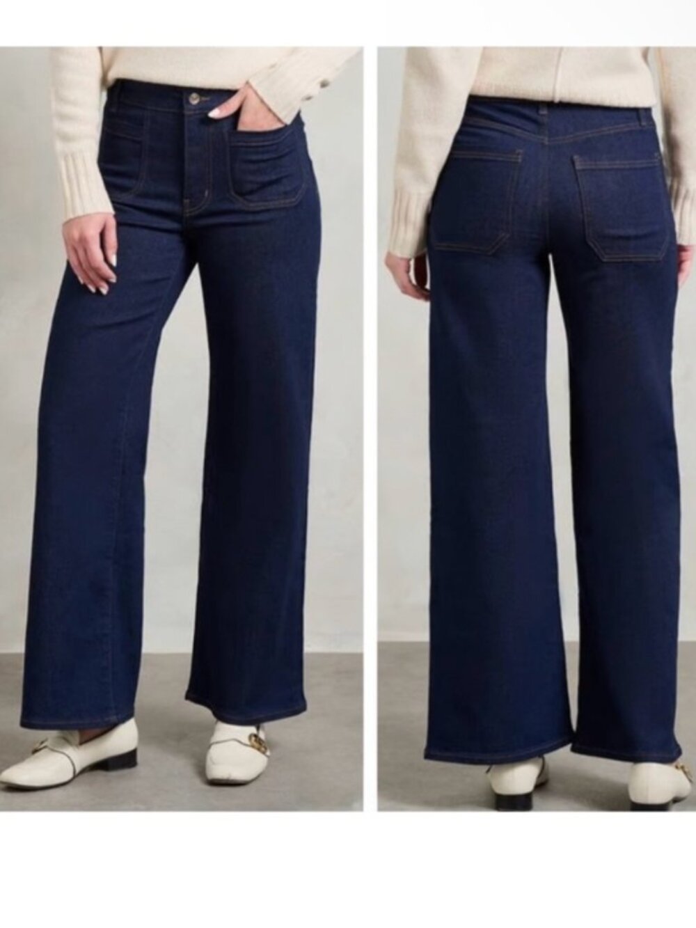 FRAME Le Pixie Slim Palazzo Jeans 25 Rinse NWT Petite High Rise Wide Leg